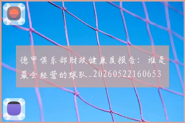 德甲俱乐部财政健康度报告:谁是最会经营的球队_20260522160653